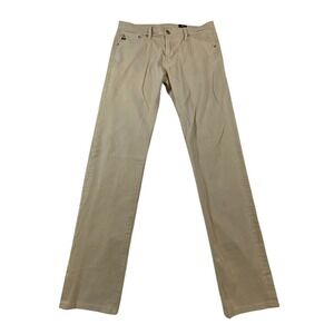 AG Adriano Goldschmied The Tellis Modern Slim Fit Pants Khaki Tan Mens 33x33.5